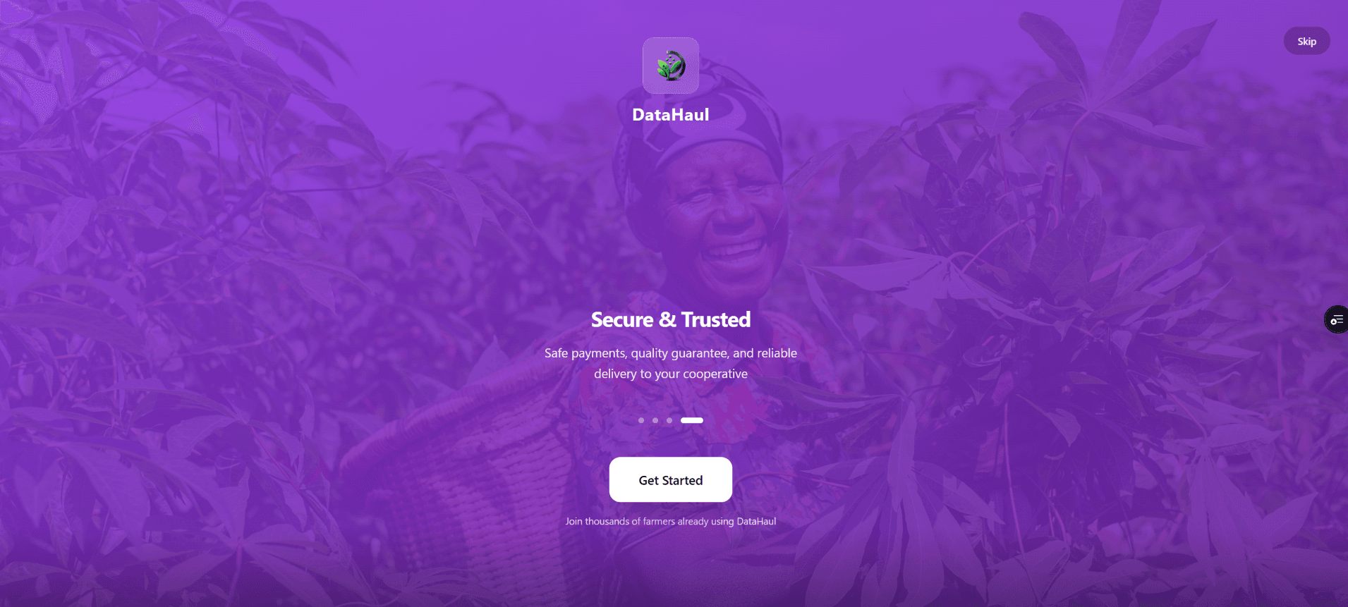 DataHaul Dashboard - Real-time agricultural market insights